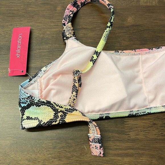 NEW Xhilaration Multicolor Snakeskin Two Piece Bikini Set Size XS - Picture 9 of 9